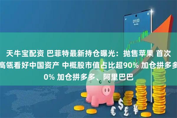 天牛宝配资 巴菲特最新持仓曝光：抛售苹果 首次建仓谷歌！高瓴看好中国资产 中概股市值占比超90% 加仓拼多多、阿里巴巴